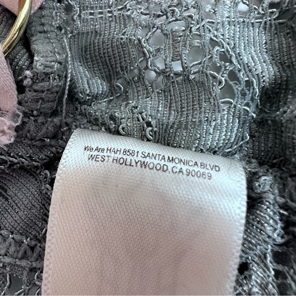 HAH Hot As Hot Got UR Back Gray Silver Lace Bra Size XS - Picture 9 of 13